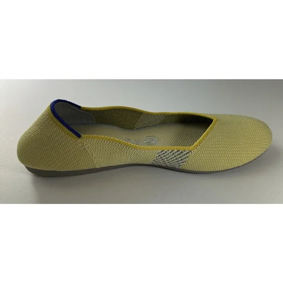 Rothy's Round Toe The Flat Ballet Slip On Knit Shoes Sunshine Yellow Women's 7.5 - Picture 9 of 16